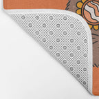 Brown Groovy Cat Bath Mat Gallery Image 2