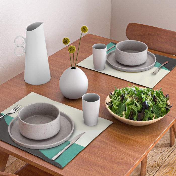 Sunny Island - Gold Green Placemat Gallery Image 2