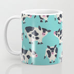 Cow Collection - Turquoise Coffee Mug Gallery Image 3