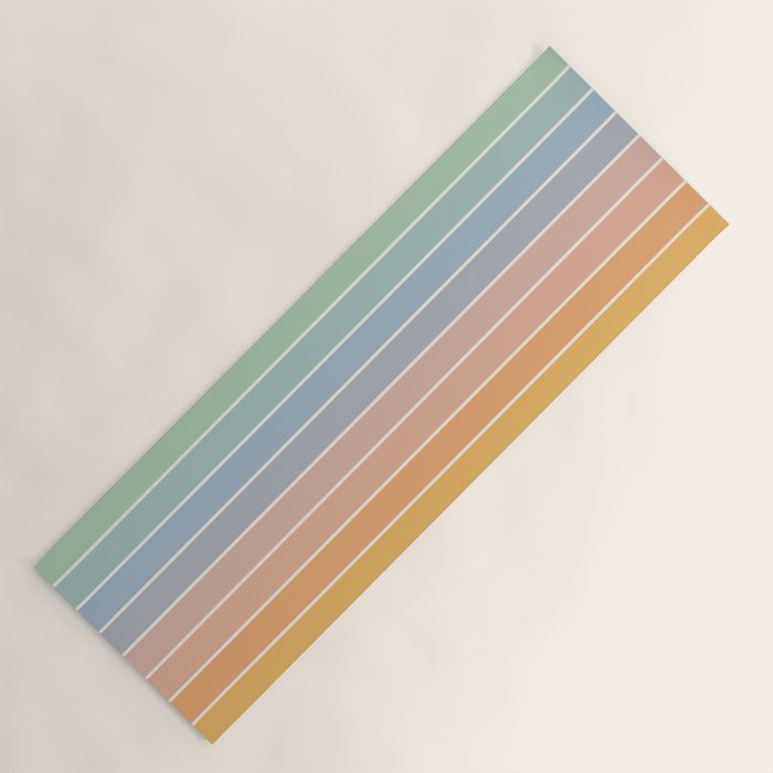 Gradient Arch XIII Retro Mid Century Modern Rainbow Yoga Mat Gallery Image 1