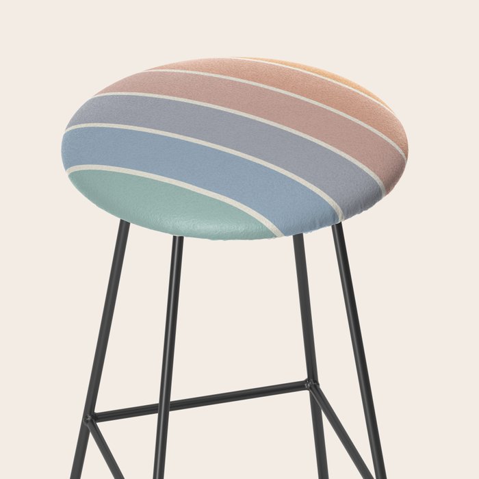 Gradient Arch XIII Retro Mid Century Modern Rainbow Stool Gallery Image 2