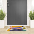 mid century abstract fishes Welcome Mat Gallery Image 3