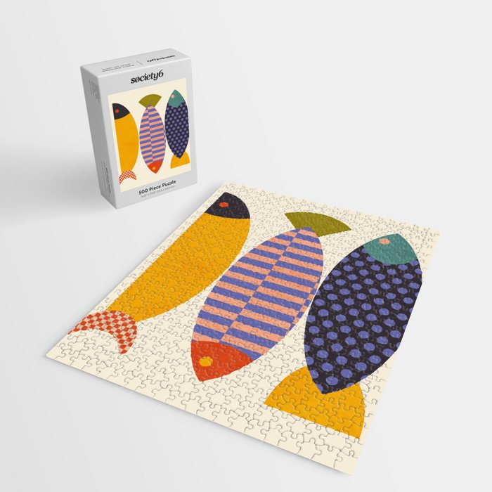 mid century abstract fishes Jigsaw Puzzle Gallery Image 2
