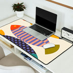 mid century abstract fishes Desk Mat Gallery Image 2