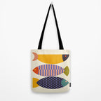 mid century abstract fishes Tote Bag Gallery Image 2
