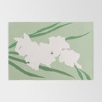 Porcelain pure white flower Rug Gallery Image 2