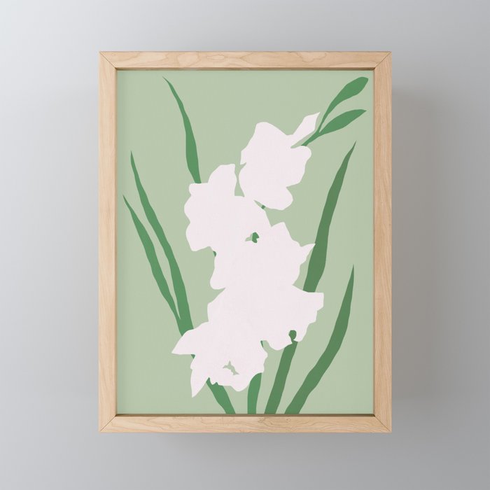 Porcelain pure white flower Mini Art Print Gallery Image 1
