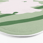 Porcelain pure white flower Bath Mat Gallery Image 3