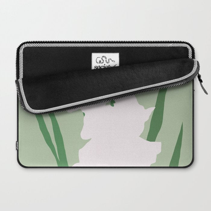 Porcelain pure white flower Laptop Sleeve Gallery Image 2