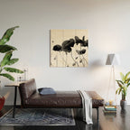Poppy (black and white) Wood Wall Art Gallery Image 2
