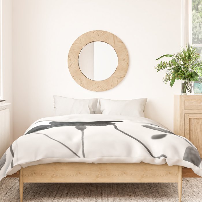 Poppy (black and white) Duvet Cover Gallery Image 3