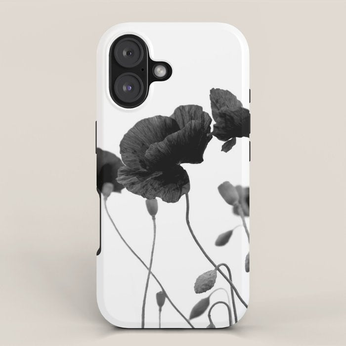 Poppy (black and white) iPhone Case Gallery Image 1