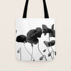 Poppy (black and white) Tote Bag Gallery Image 1