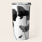 Poppy (black and white) Travel Mug Gallery Image 2