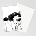 Poppy (black and white) Stationery Card Gallery Image 2