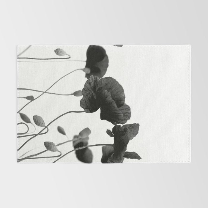 Poppy (black and white) Rug Gallery Image 2