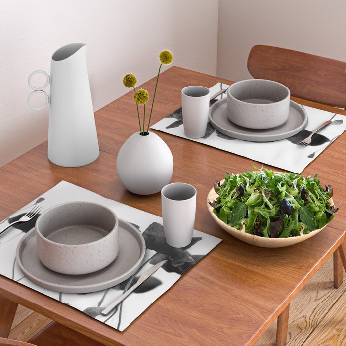 Poppy (black and white) Placemat Gallery Image 2