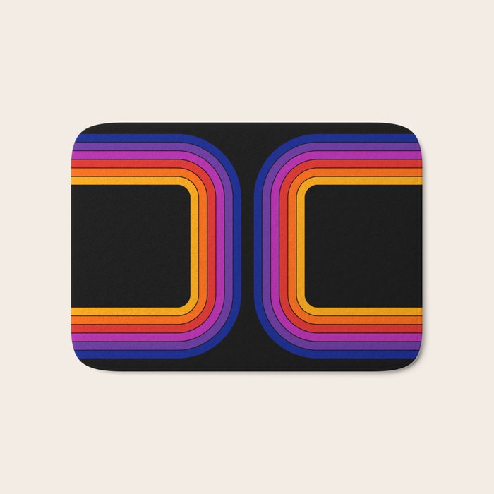 Black Rainbow Tunnel Bath Mat Gallery Image 1