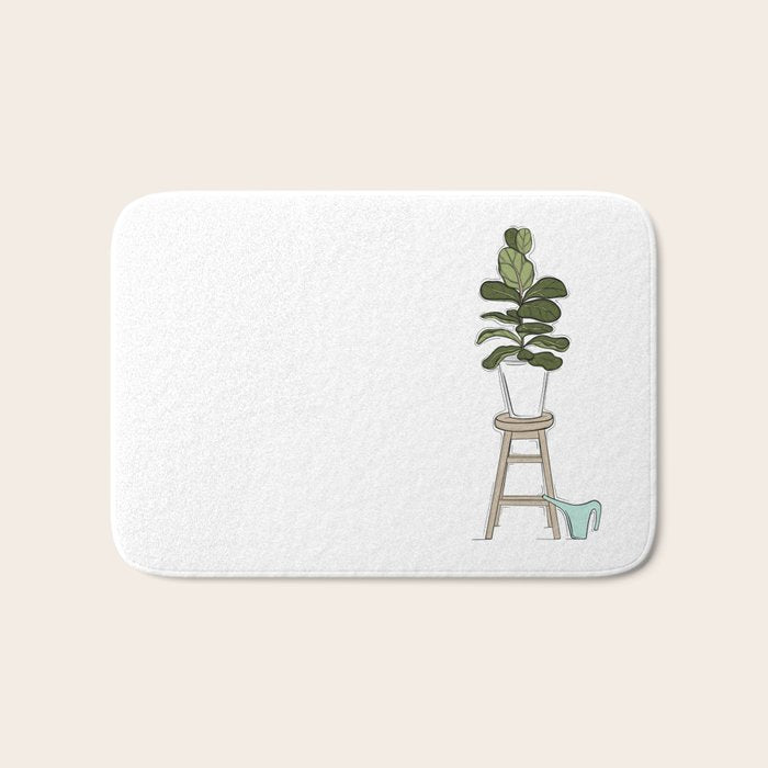 Fiddle Fig Tree Bath Mat Gallery Image 1