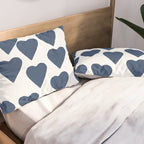 Hearts Navy Pillow Sham Gallery Image 2