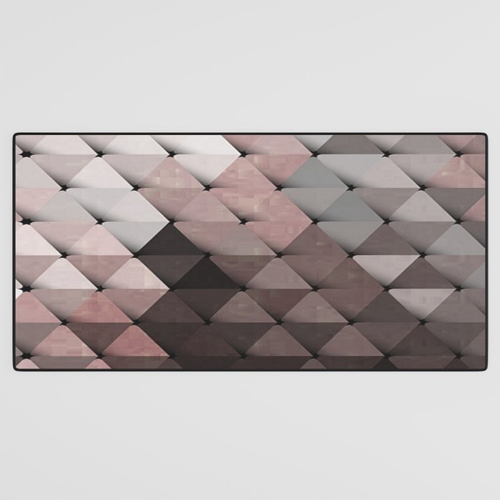 Triangles Putty Mauve Desk Mat Gallery Image 3