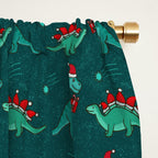 Cute Christmas Dinosaurs Dinos Dinosaur Window Curtain Gallery Image 2