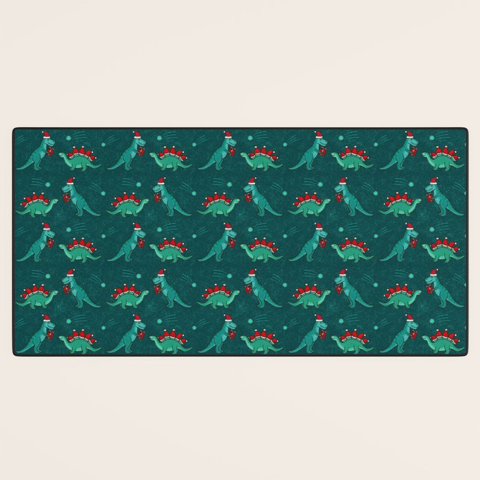 Cute Christmas Dinosaurs Dinos Dinosaur Desk Mat Gallery Image 3
