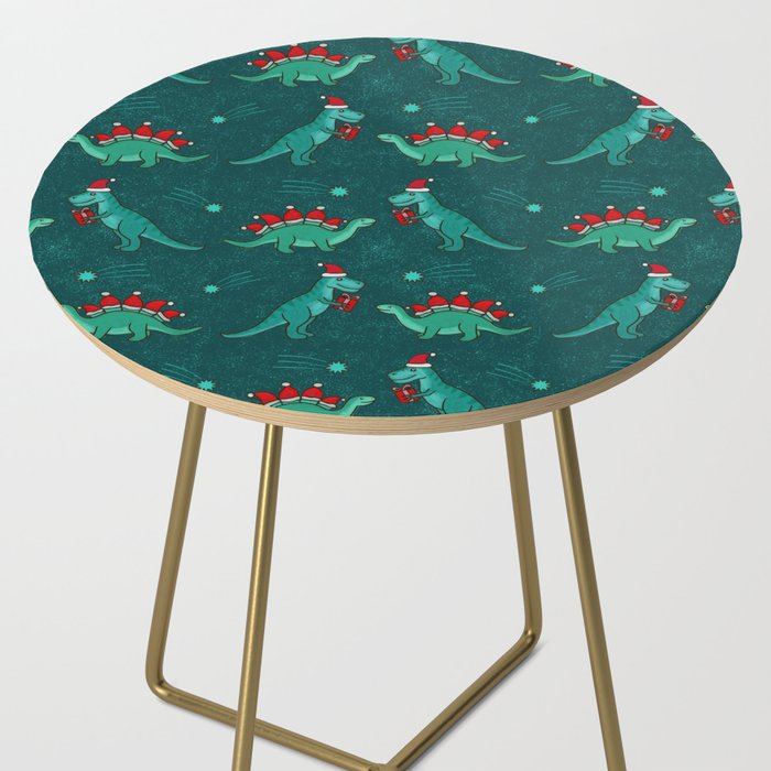 Cute Christmas Dinosaurs Dinos Dinosaur Side Table Gallery Image 2