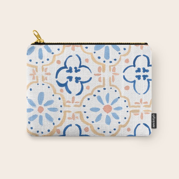 Blue Tiles Carry All Pouch Gallery Image 1