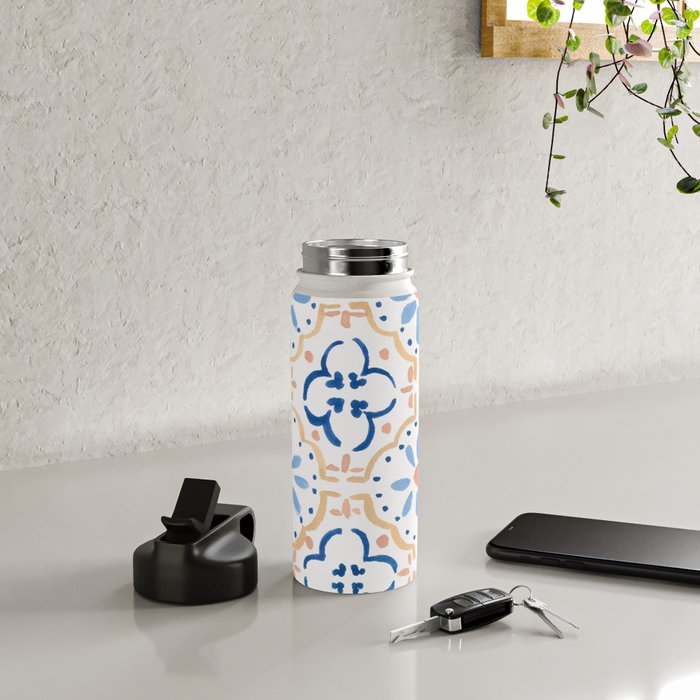 Blue Tiles Water Bottle Gallery Image 5
