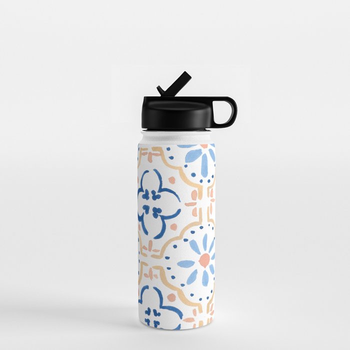 Blue Tiles Water Bottle Gallery Image 1