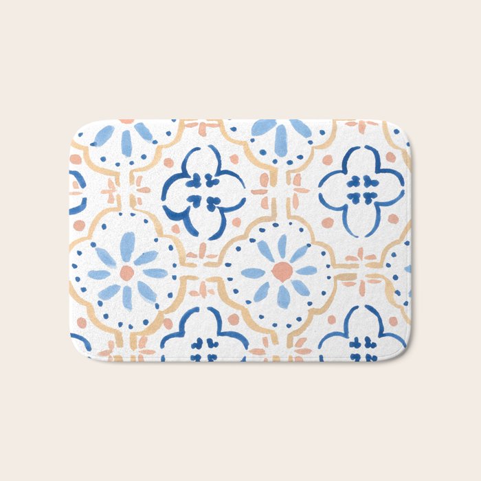 Blue Tiles Bath Mat Gallery Image 1