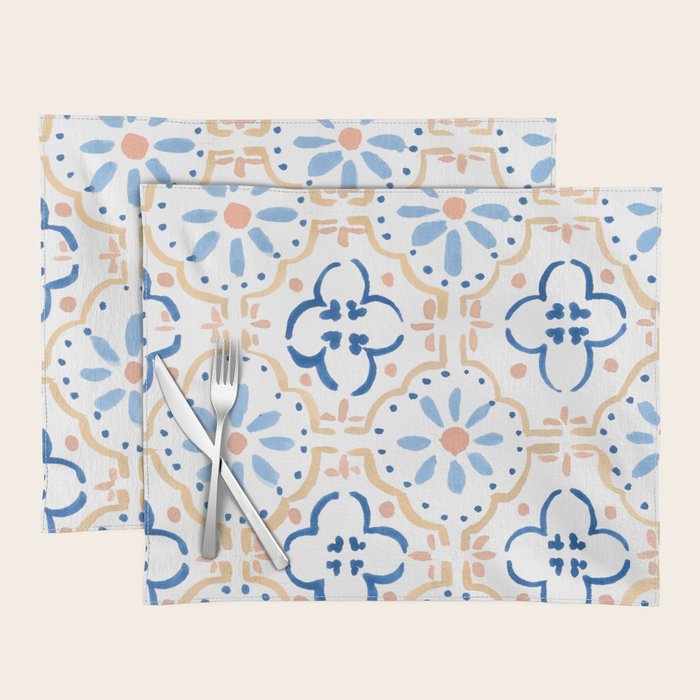 Blue Tiles Placemat Gallery Image 1