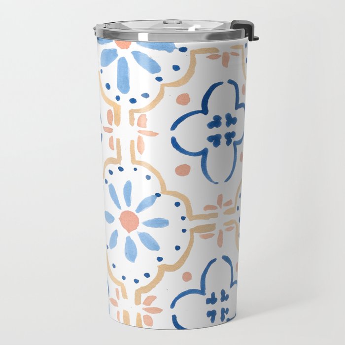 Blue Tiles Travel Mug Gallery Image 2