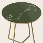 Scorpio Zodiac Star Constellation Line Art Moss Green Side Table Gallery Image 2