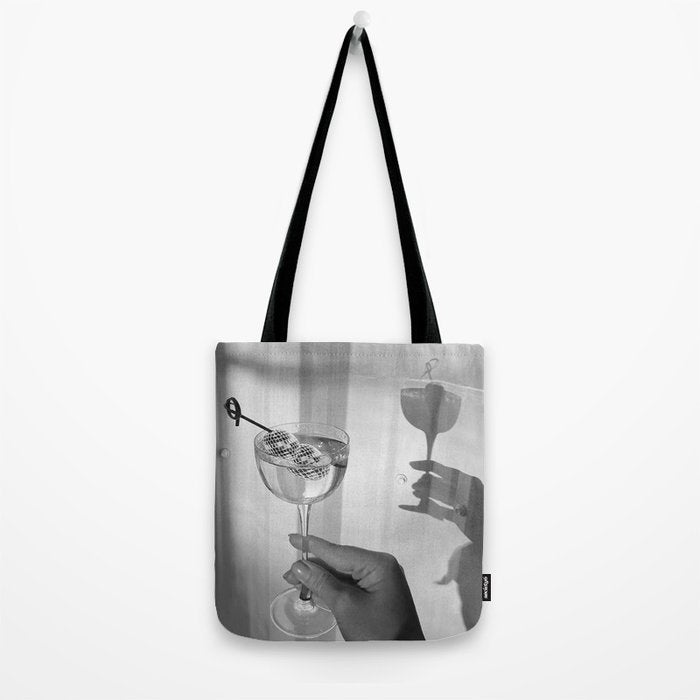 Disco Martini B&W Tote Bag Gallery Image 2