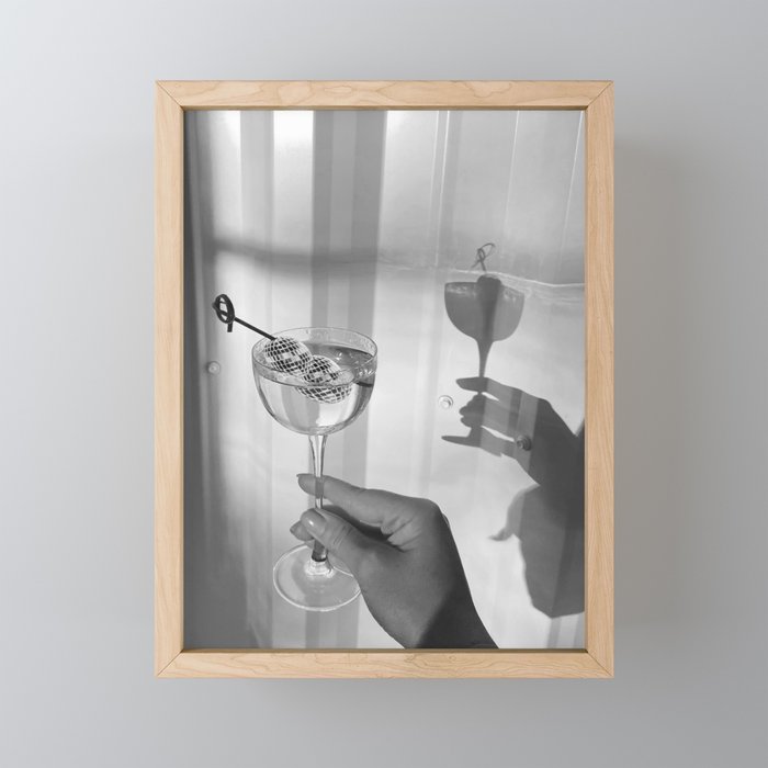 Disco Martini B&W Mini Art Print Gallery Image 1