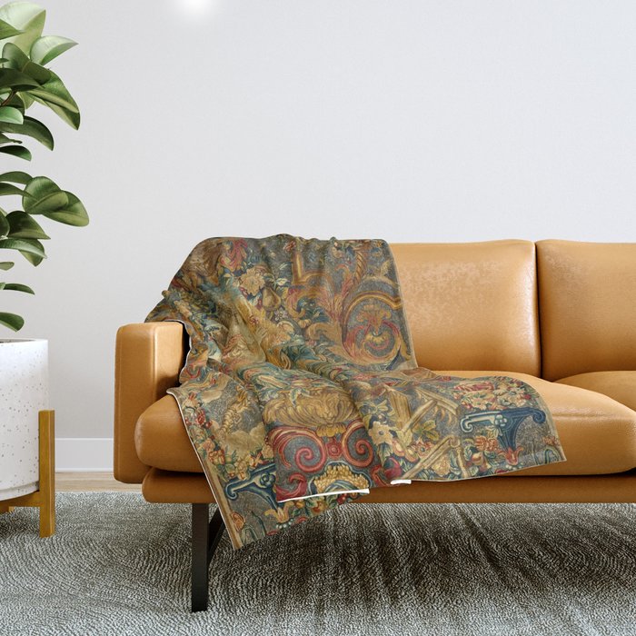 Vintage Embroidery Tapestry- Seasons of Elements Summer Throw Blanket Gallery Image 1