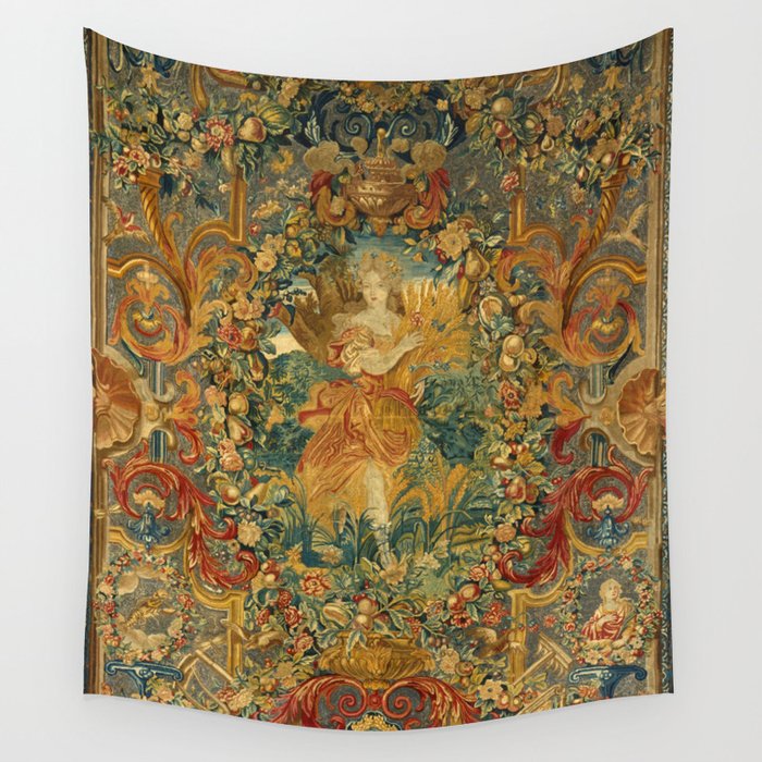 Vintage Embroidery Tapestry- Seasons of Elements Summer Wall Tapestry Gallery Image 1