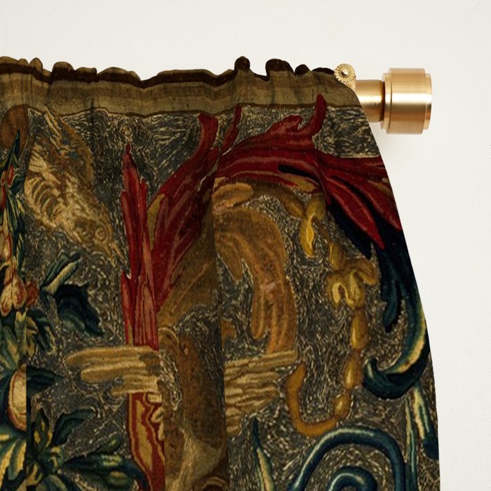 Vintage Embroidery Tapestry- Seasons of Elements Summer Window Curtain Gallery Image 2