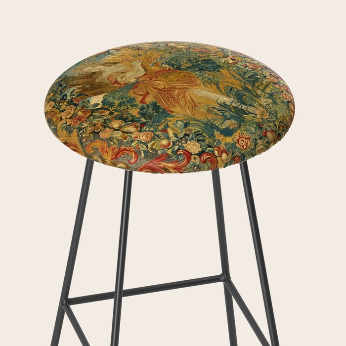 Vintage Embroidery Tapestry- Seasons of Elements Summer Stool Gallery Image 2