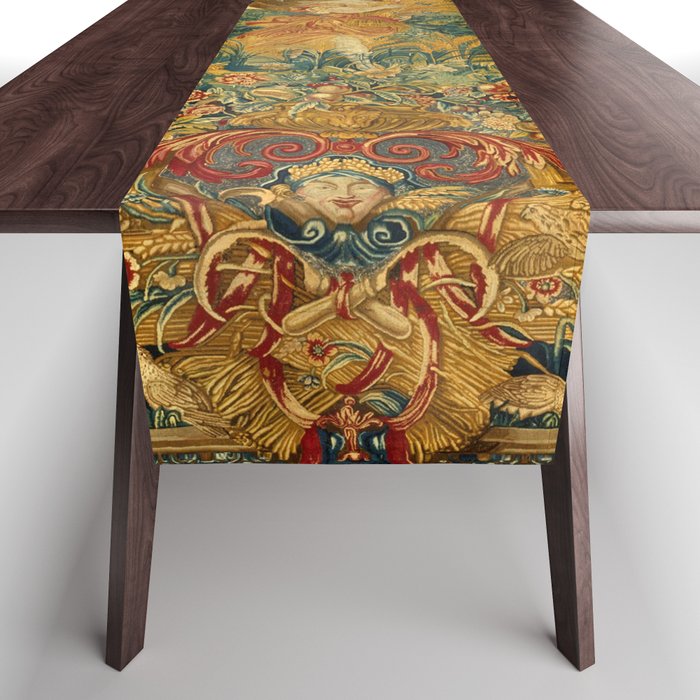 Vintage Embroidery Tapestry- Seasons of Elements Summer Table Runner Gallery Image 1