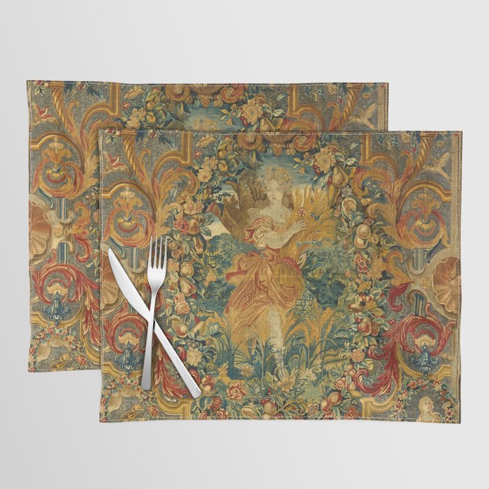Vintage Embroidery Tapestry- Seasons of Elements Summer Placemat Gallery Image 1