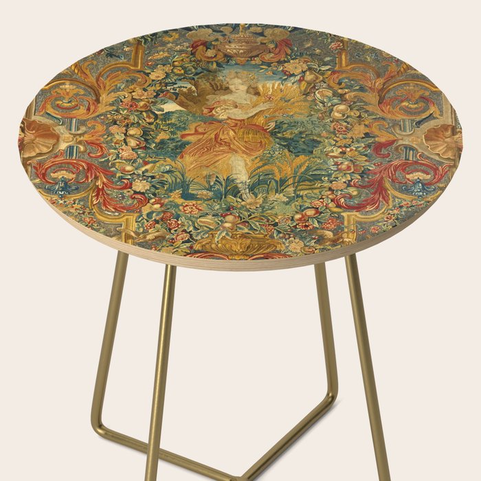 Vintage Embroidery Tapestry- Seasons of Elements Summer Side Table Gallery Image 2
