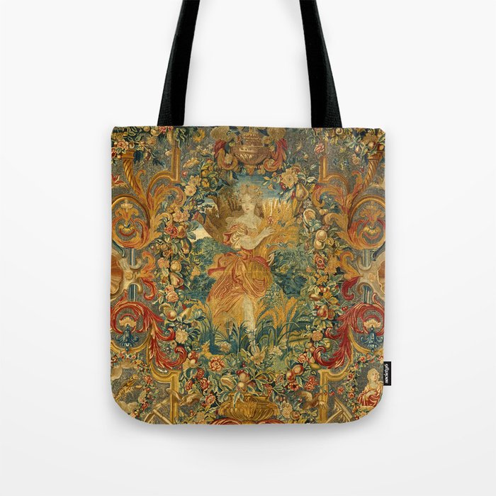 Vintage Embroidery Tapestry- Seasons of Elements Summer Tote Bag Gallery Image 1