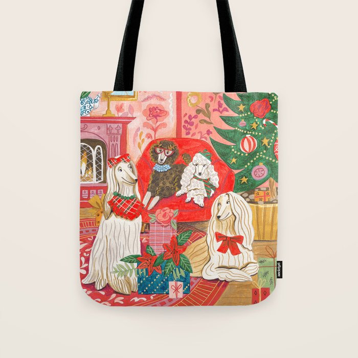 Dogs in cosy living room in bright colours Tote Bag Gallery Image 1