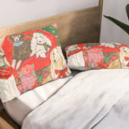 Dogs in cosy living room in bright colours Pillow Sham Gallery Image 2
