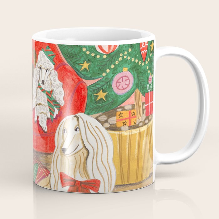 Dogs in cosy living room in bright colours Coffee Mug Gallery Image 1