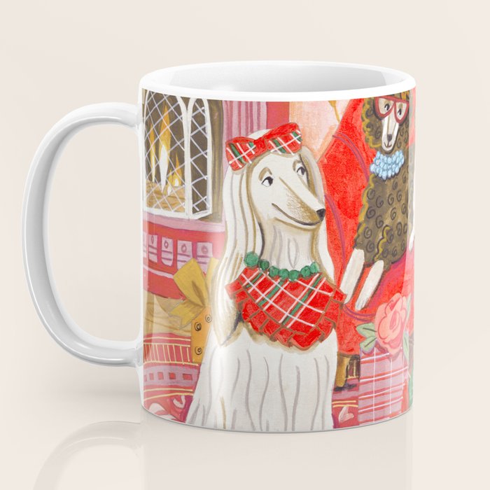 Dogs in cosy living room in bright colours Coffee Mug Gallery Image 3