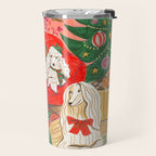 Dogs in cosy living room in bright colours Travel Mug Gallery Image 2